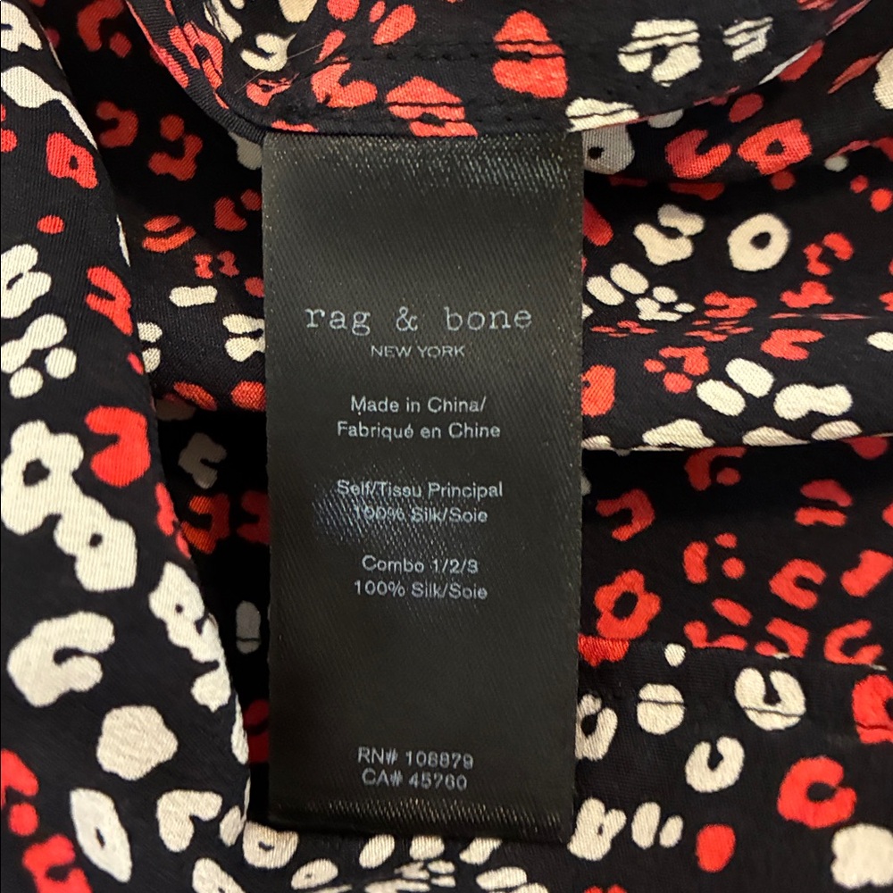rag & bone Collette Top 100% silk - Picture 7 of 8